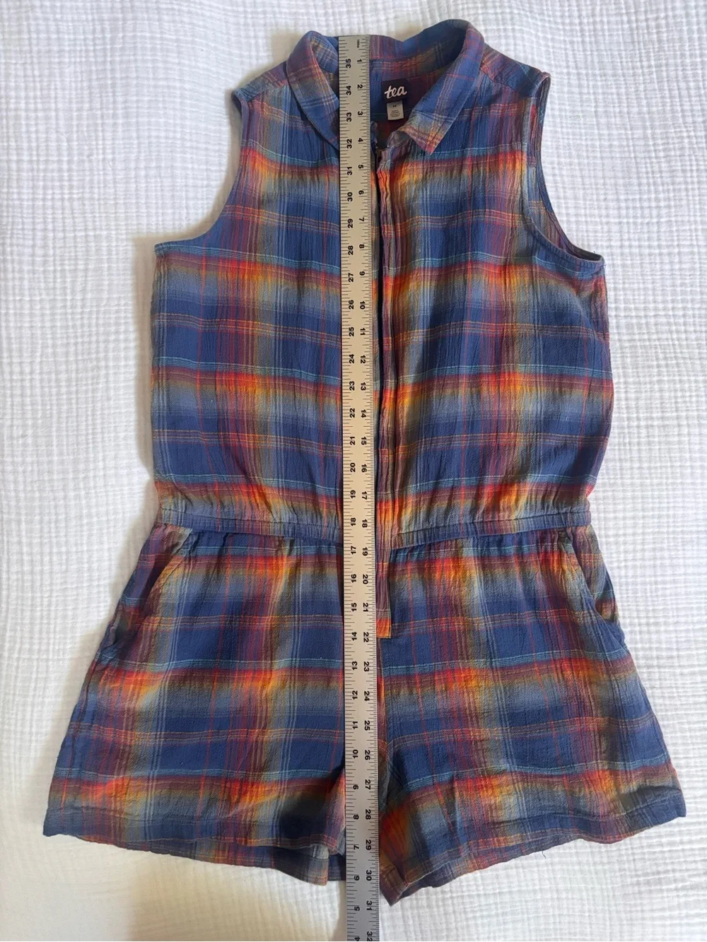 Tea Collection Romper Multicolor - Blue Base